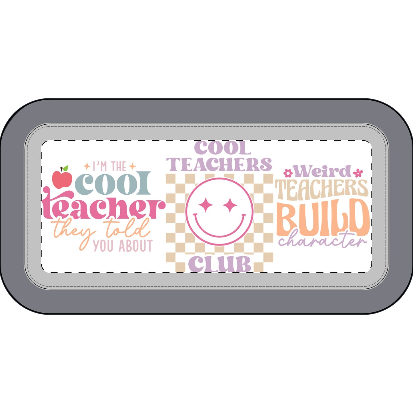 Cool Teacher Pencil Case — 'Cool Teachers Club' School Supply Pouch