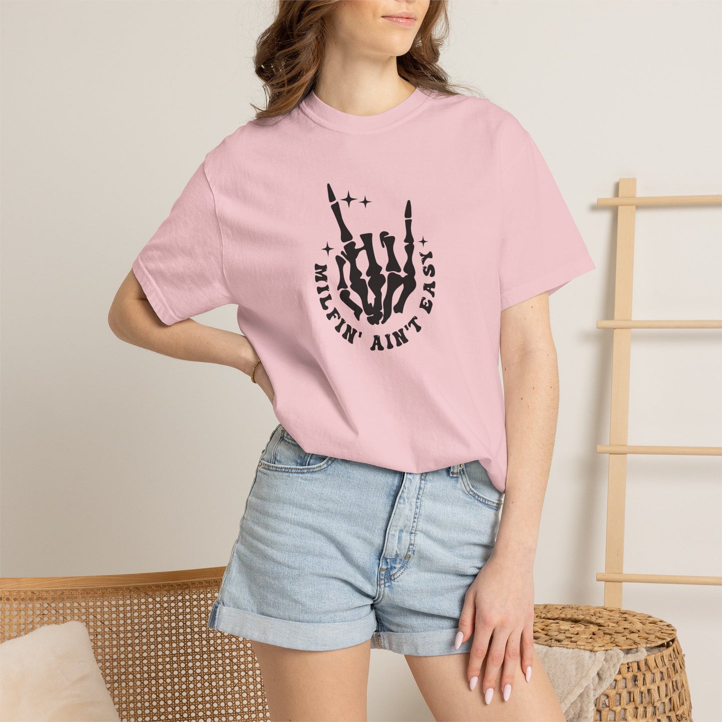 Skull Rock 'Milf'in Ain't Easy' Graphic T-Shirt