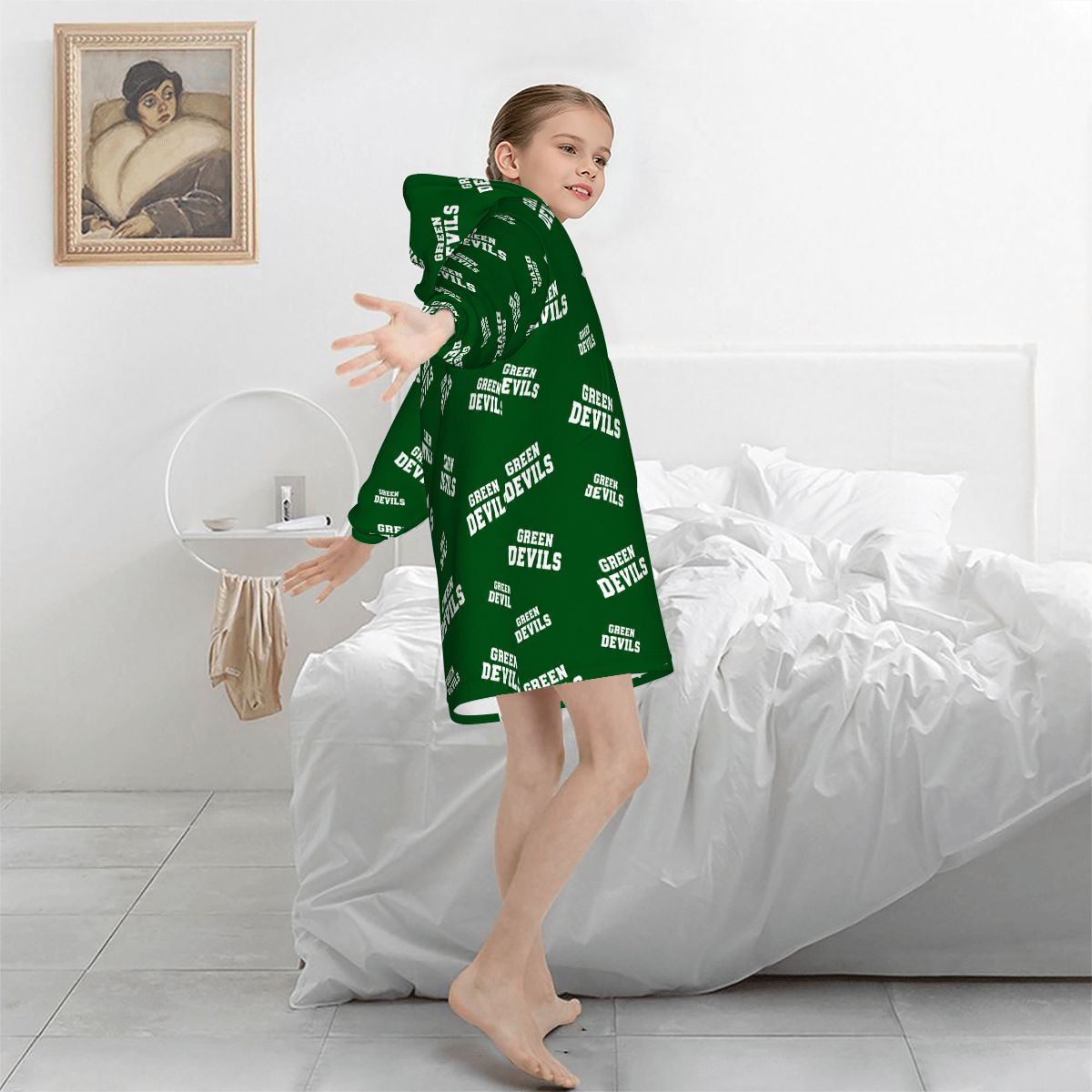 Blanket Hoodie for Kids GREEN DEVILS