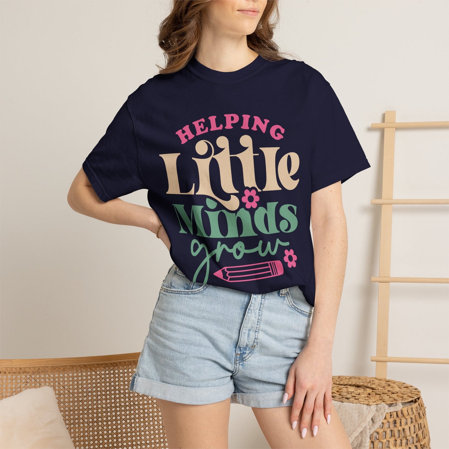 Helping Little Minds Grow T-Shirt — Teacher Appreciation School Tee