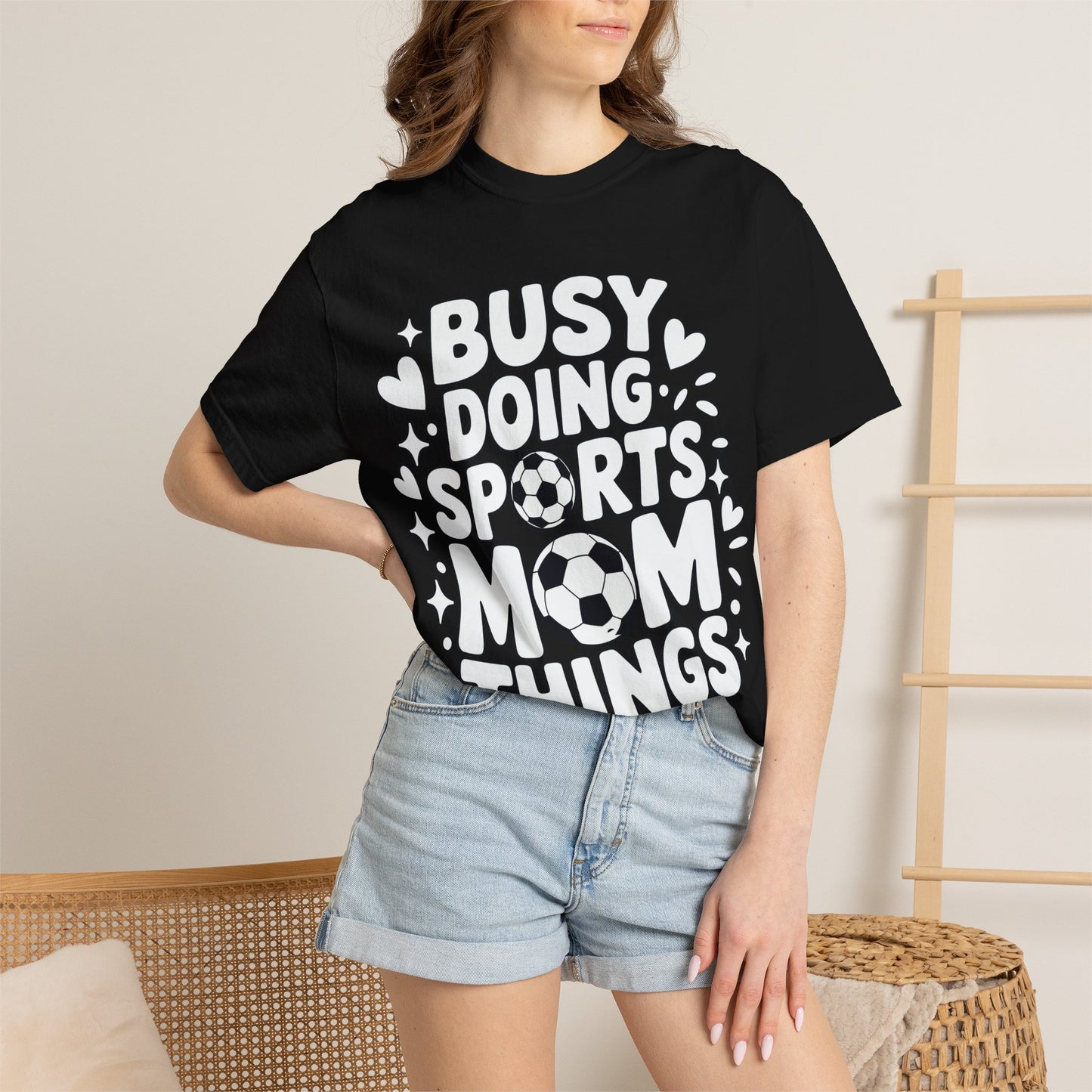 Sports Mom T-Shirt – "Busy Doing Sports Mom Things" Graphic Tee