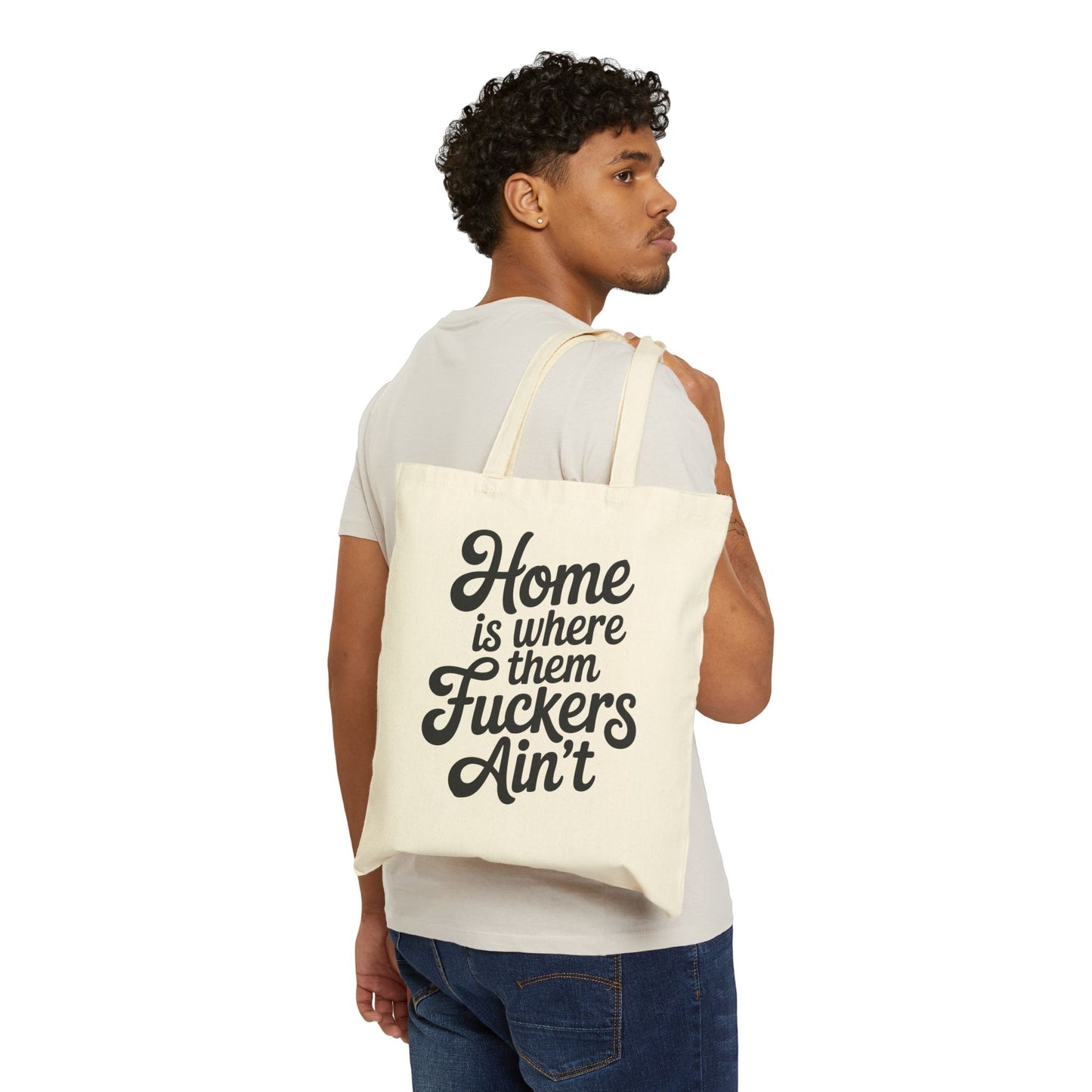 Cotton Tote — "Antisocial Butterfly" / "Home Is Where Them Fuckers Ain't" Canvas Bag