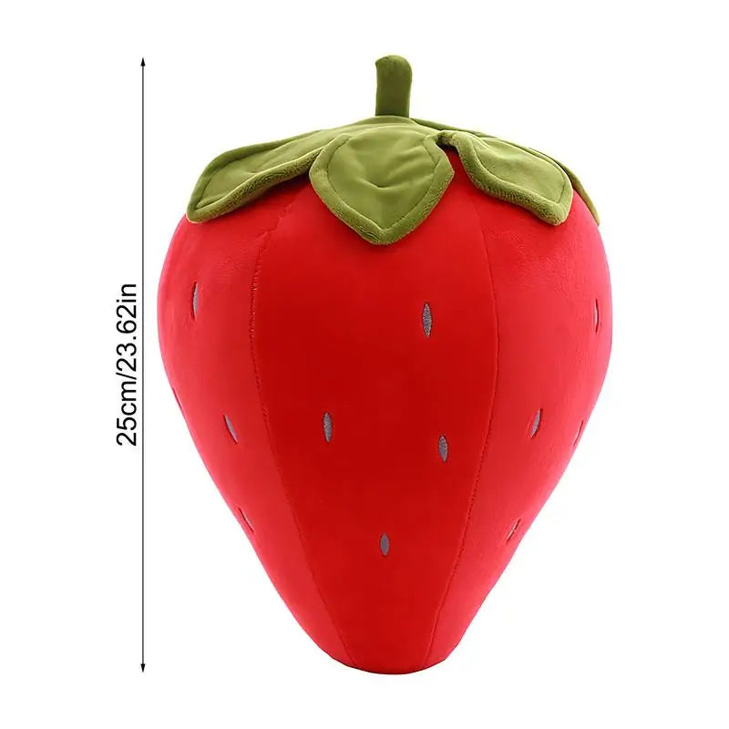 Cozy Strawberry Plush Pillow
