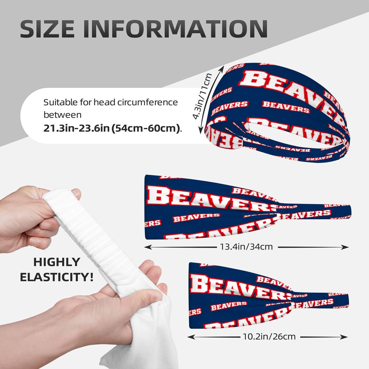 Elastic Sports Headband Beavers