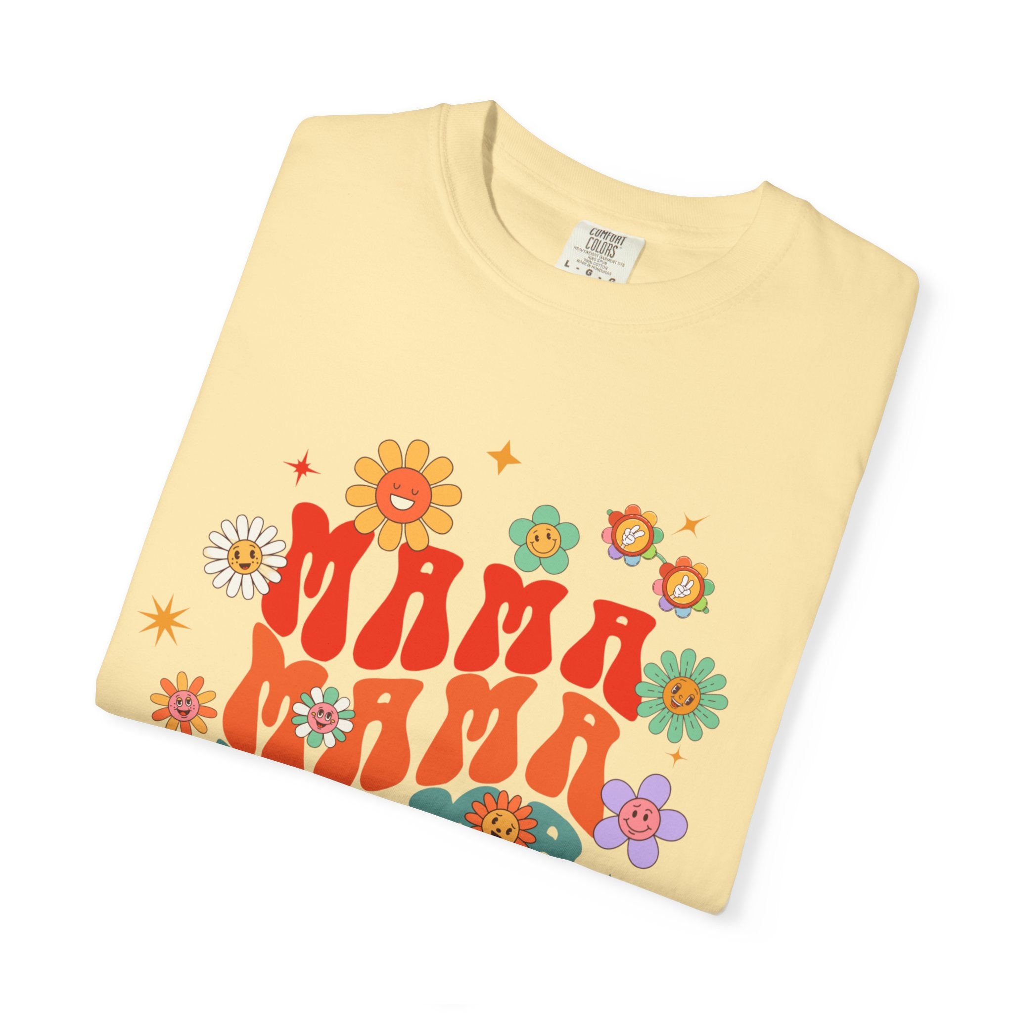 Mama Vibes Floral Retro T-Shirt — Vintage 70s Style Mother’s Day Tee
