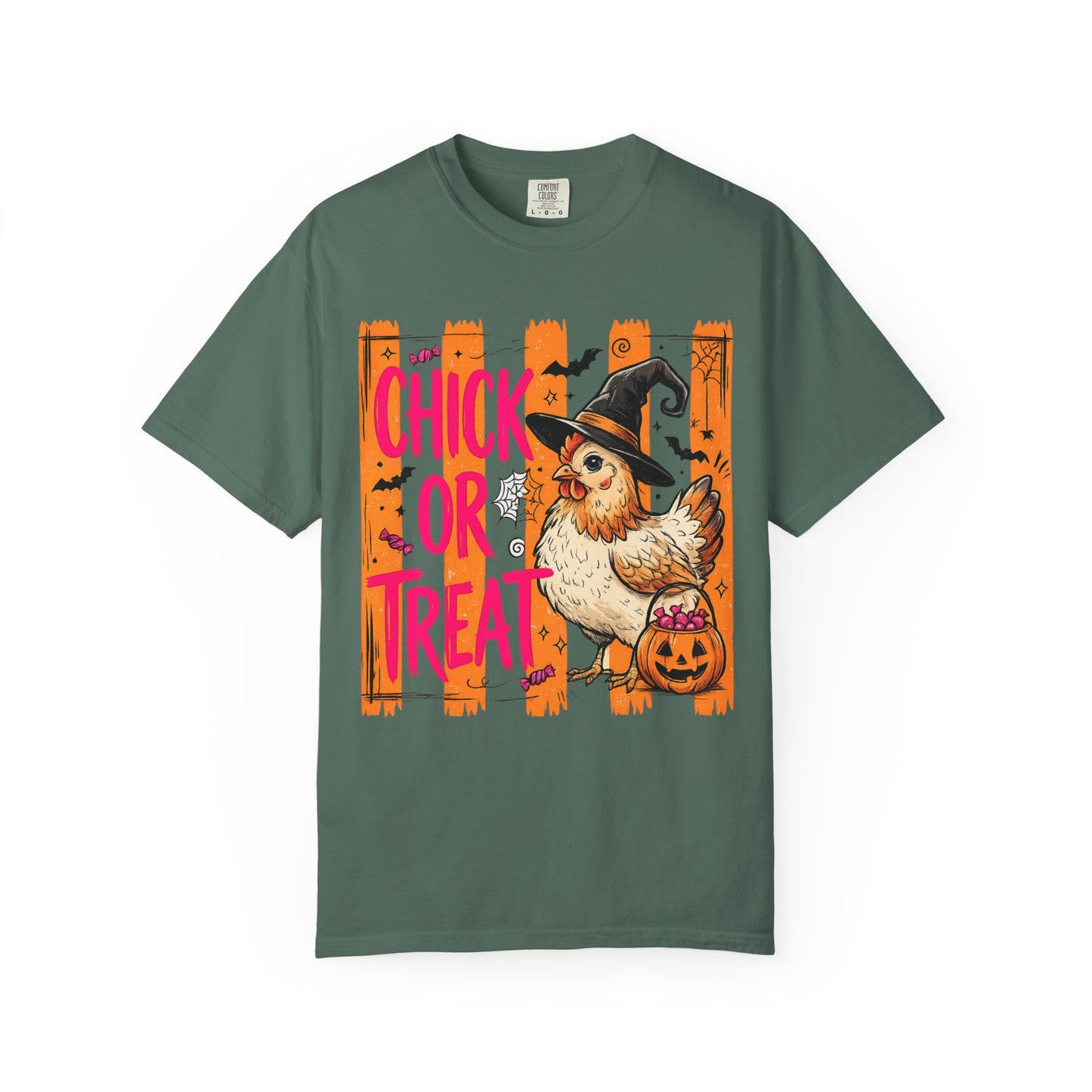 Halloween Chick T-Shirt – "Chick or Treat" Witch Chicken Pumpkin Tee