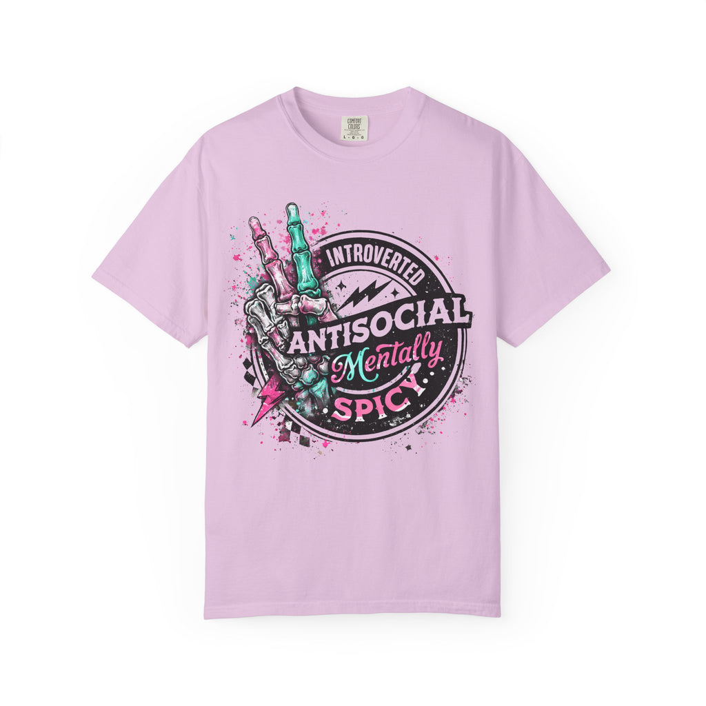 Antisocial & Mentally Spicy T‑Shirt — Introverted, Edgy Graphic Tee