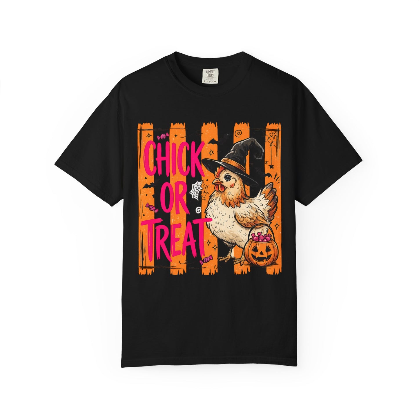 Halloween Chick T-Shirt – "Chick or Treat" Witch Chicken Pumpkin Tee