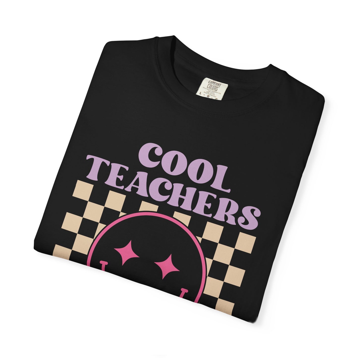 Cool Teachers Club T-Shirt — Retro Checkerboard Smiley Teacher Tee