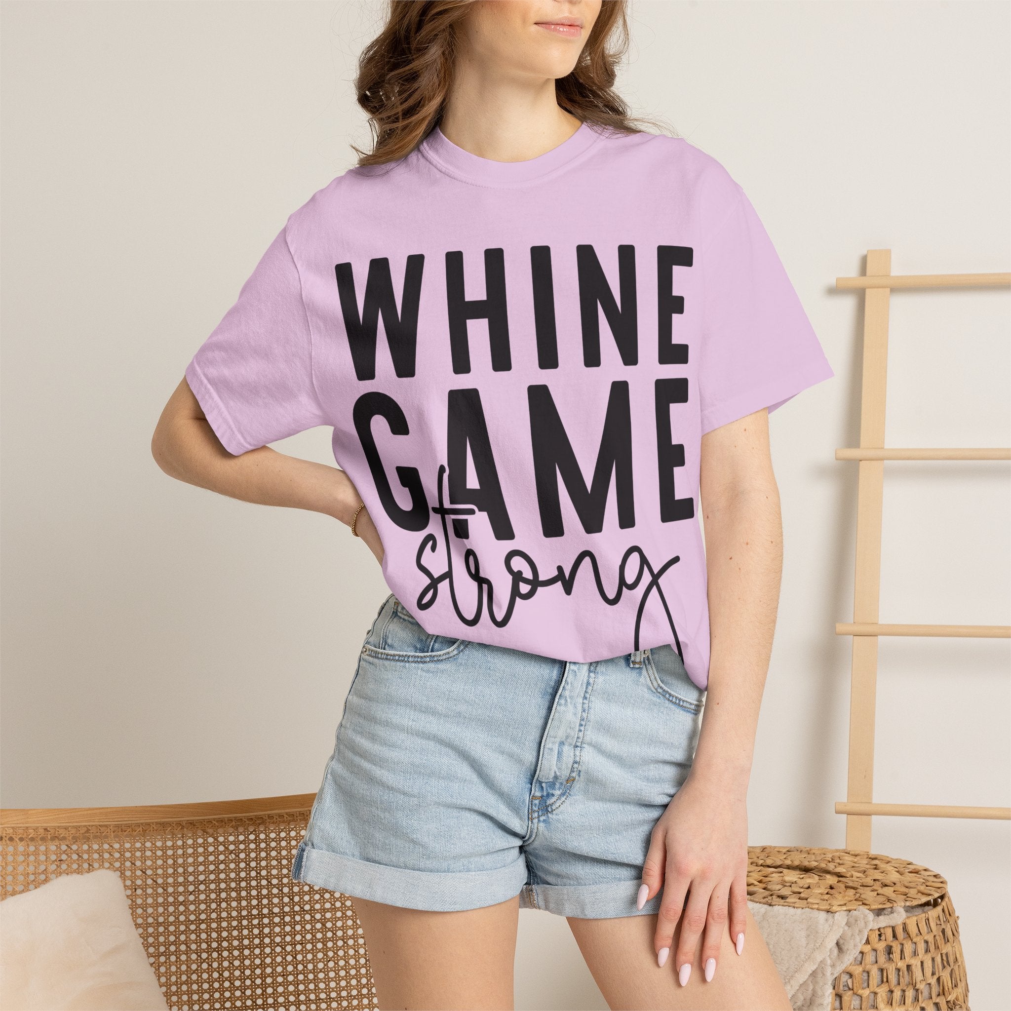 Whine Game Strong T-Shirt — Funny Wine Lover Graphic Tee