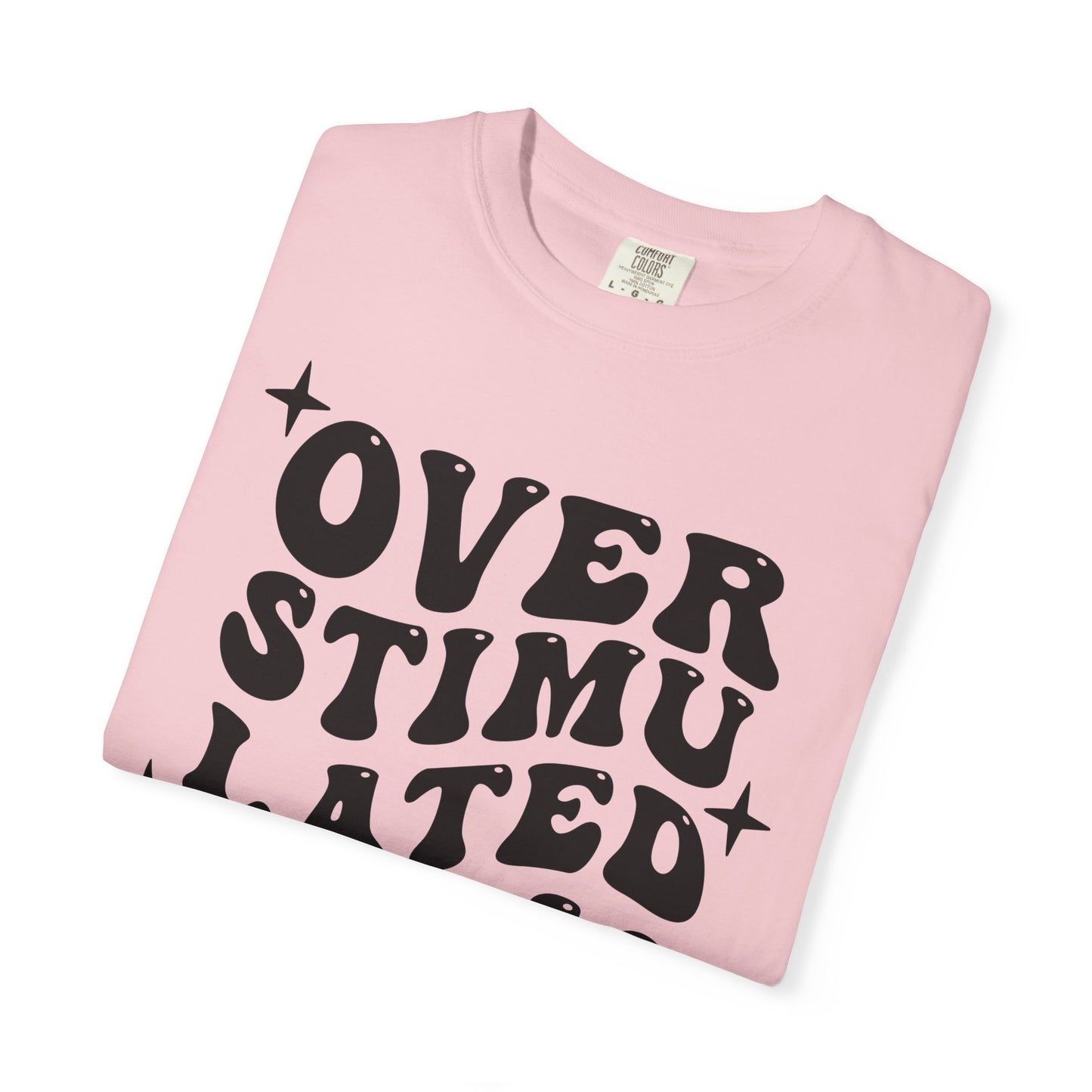 Overstimulated Moms Club T-Shirt — Retro Smile Graphic Tee for Busy Moms