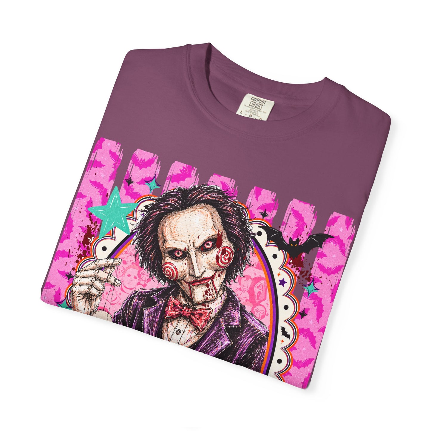 Horror Puppet Portrait T-Shirt — Creepy Ventriloquist Doll Art Tee
