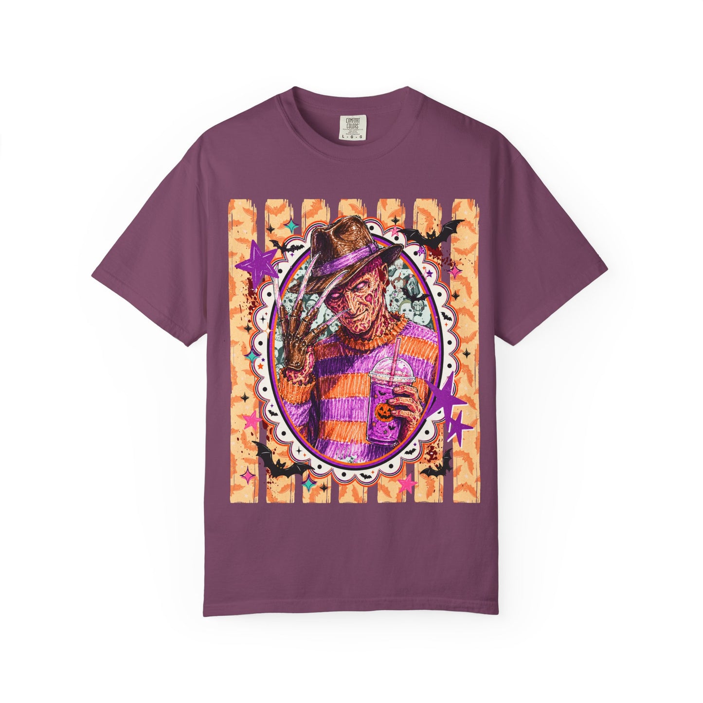 Freddy Krueger Halloween Graphic T‑Shirt — Retro Horror Portrait Tee