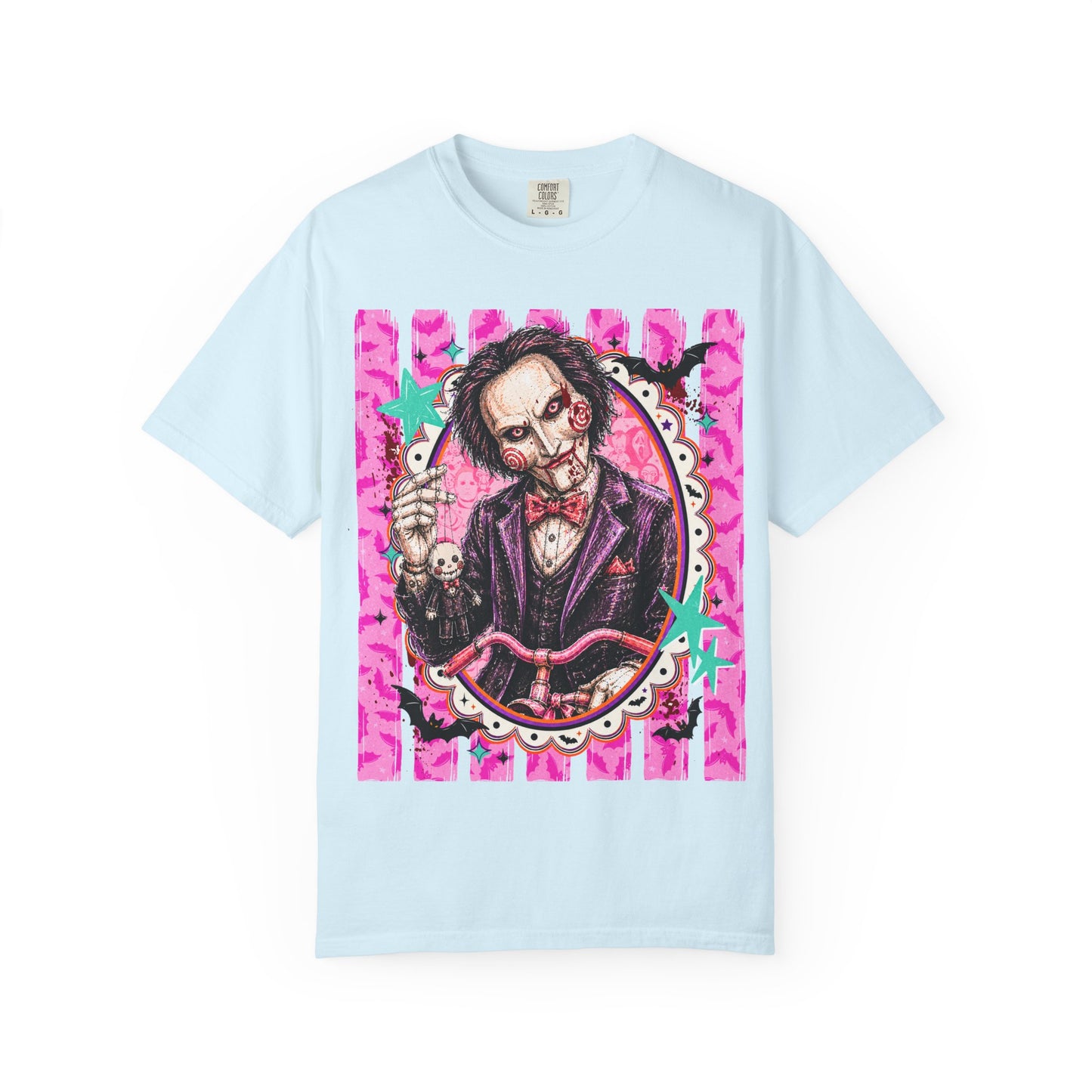 Horror Puppet Portrait T-Shirt — Creepy Ventriloquist Doll Art Tee