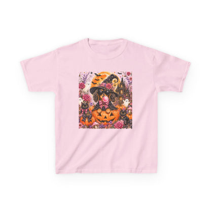 Kids Halloween Cat Witch T-Shirt