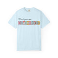 Mind Your Own Motherhood T-Shirt — Retro Colorblock Mom Tee