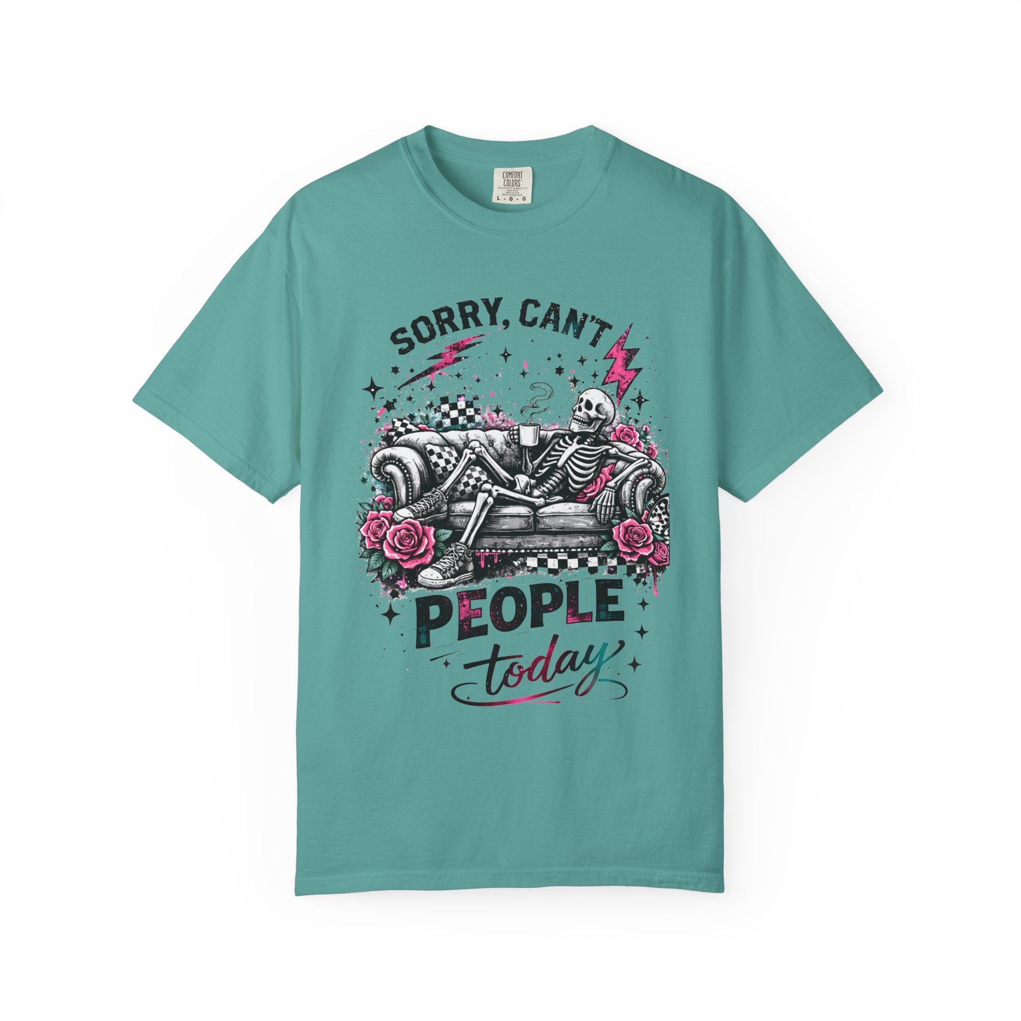 Sorry, Can’t People Today T-Shirt — Skeletal Lounge Graphic Tee