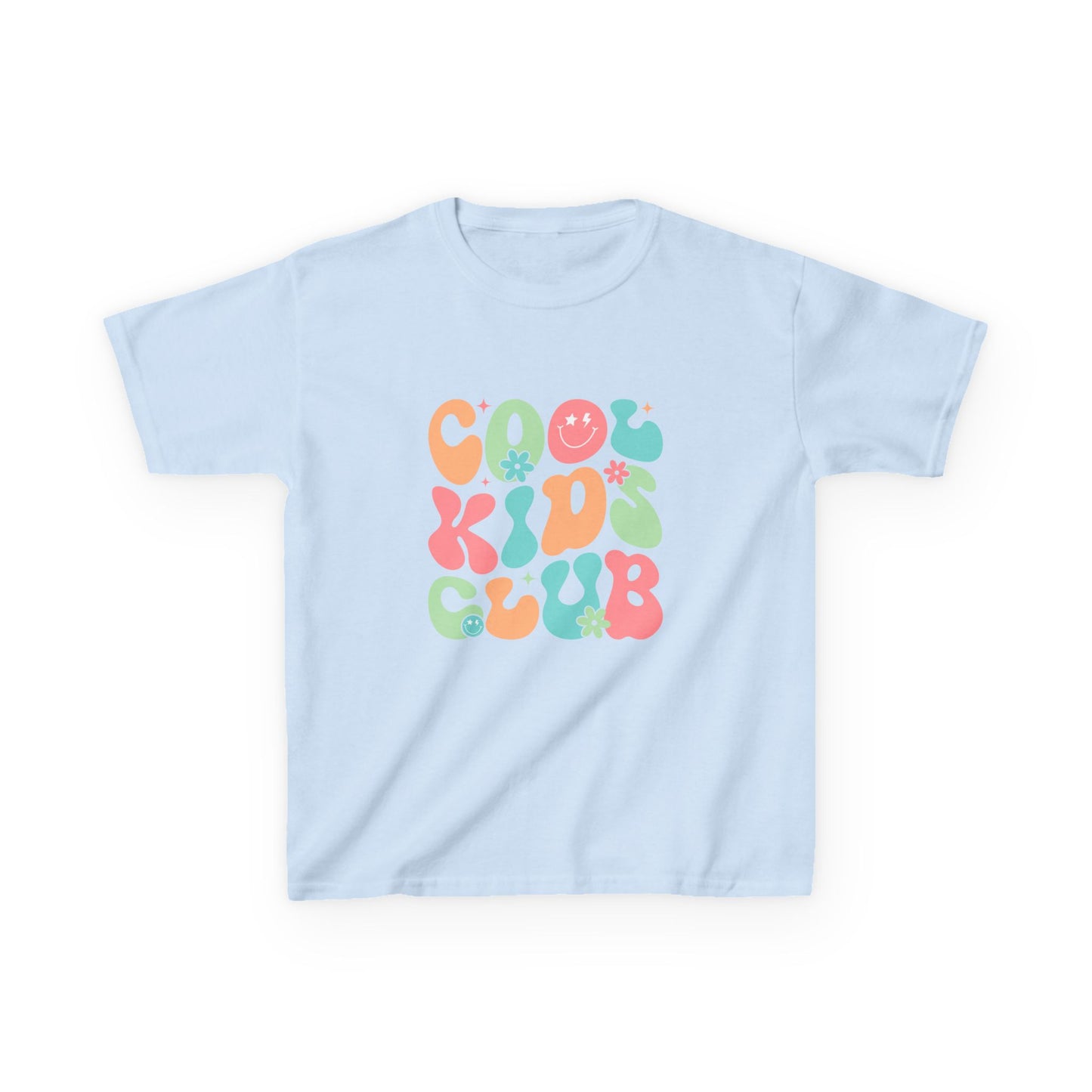 Kids Tee — "Cool Kid Club" Retro Bubble Letter Graphic
