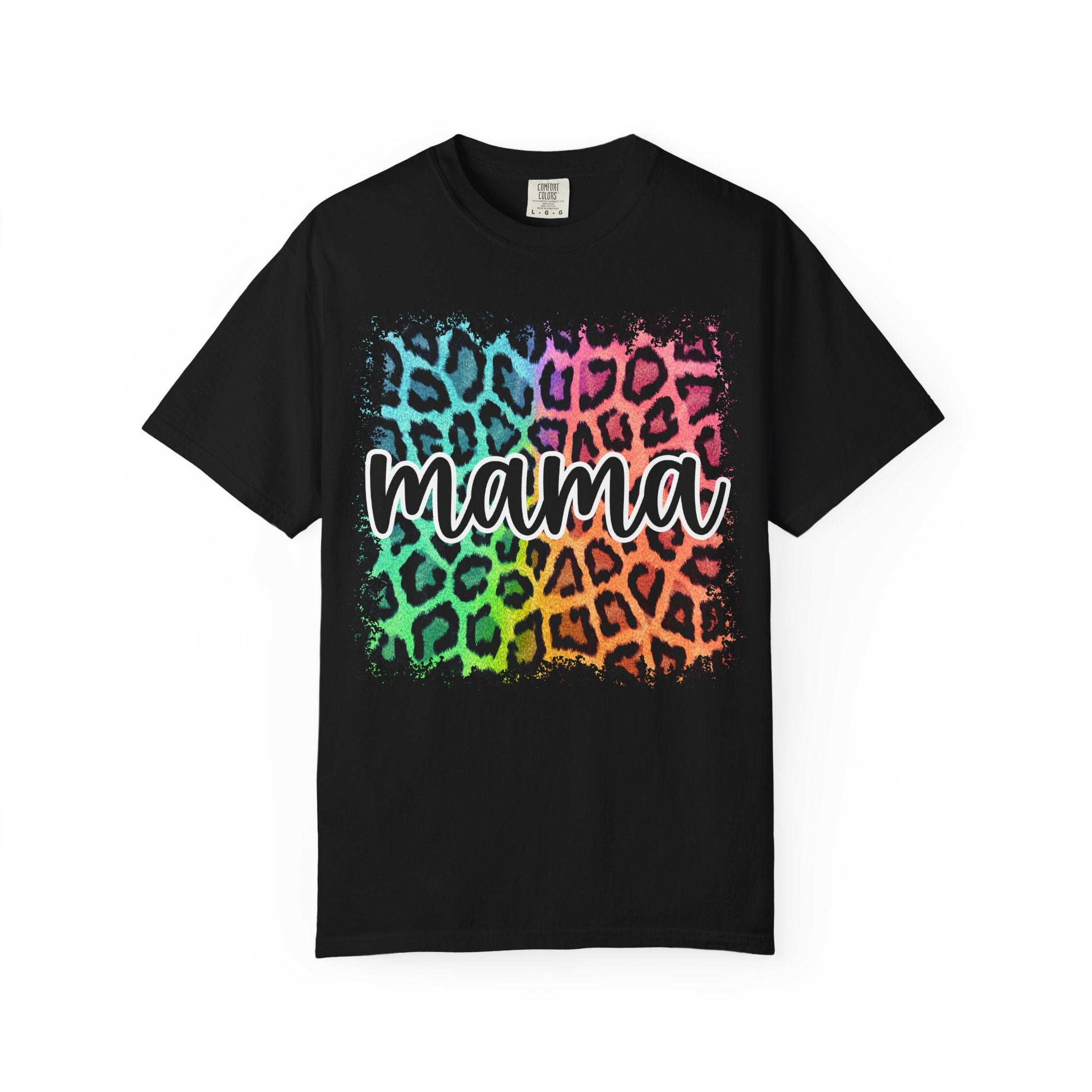 Mama Rainbow Leopard Graphic Tee