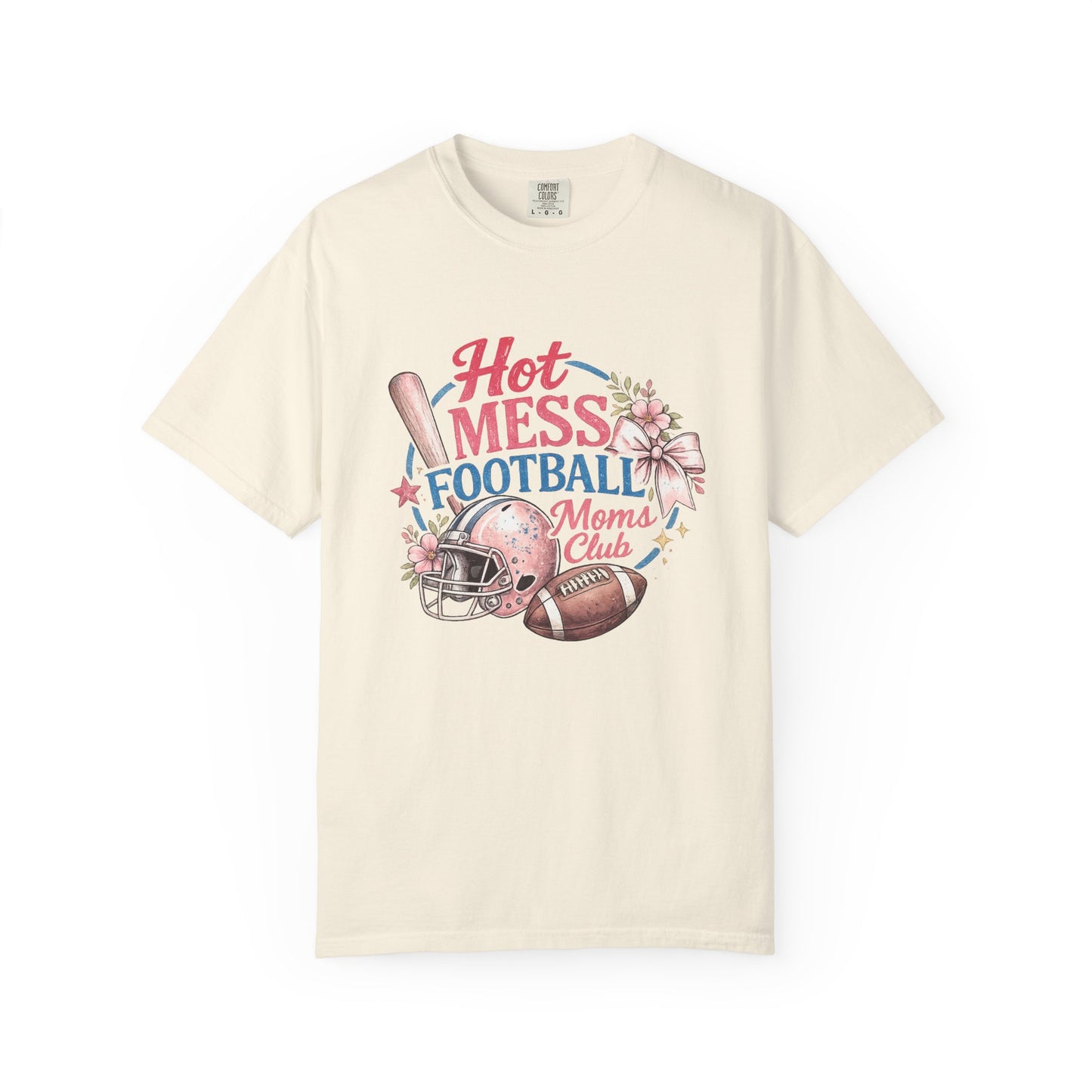 Hot Mess Football Moms Club T-Shirt