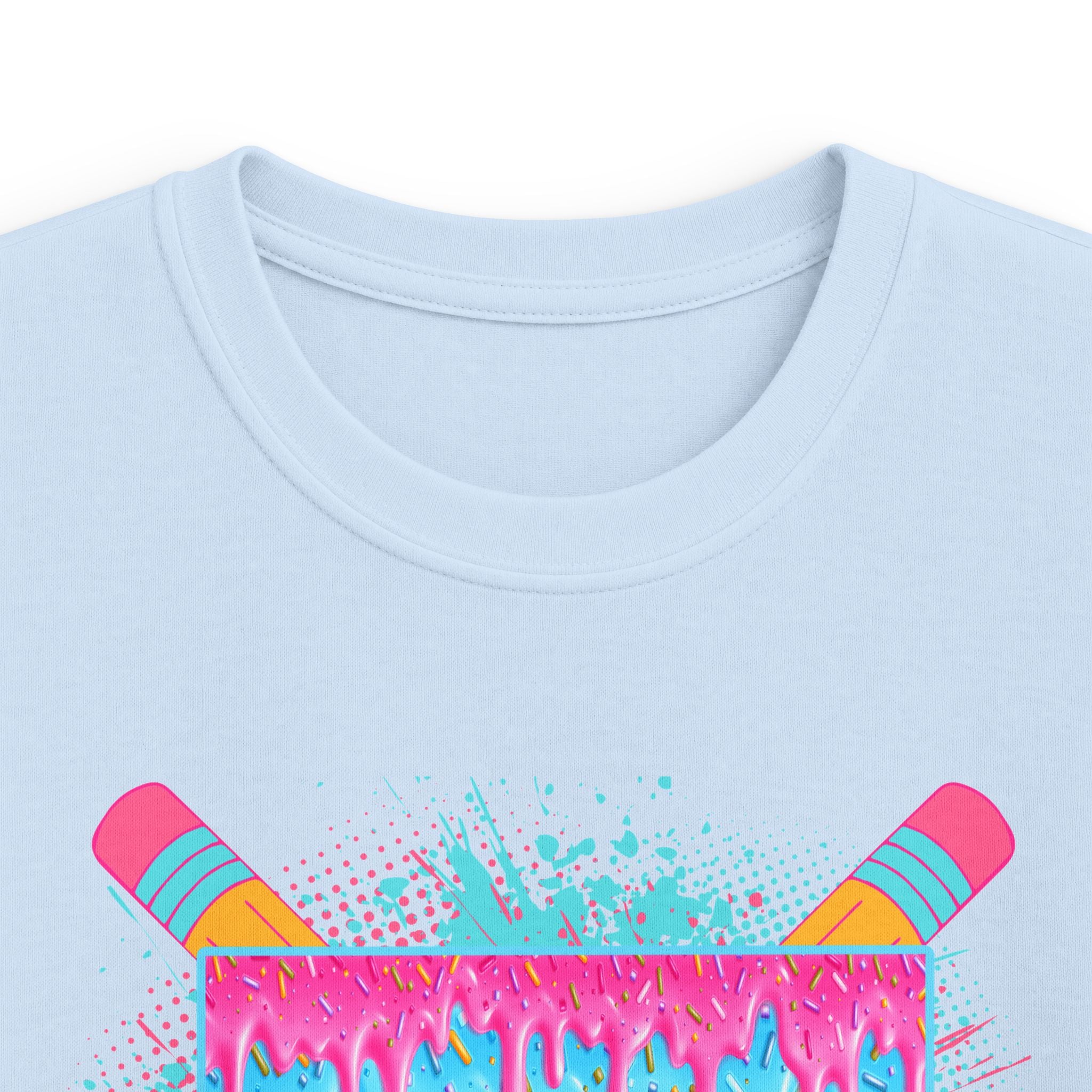 Second Grade Drip Kids T‑Shirt — Colorful Pencil Back‑to‑School Tee