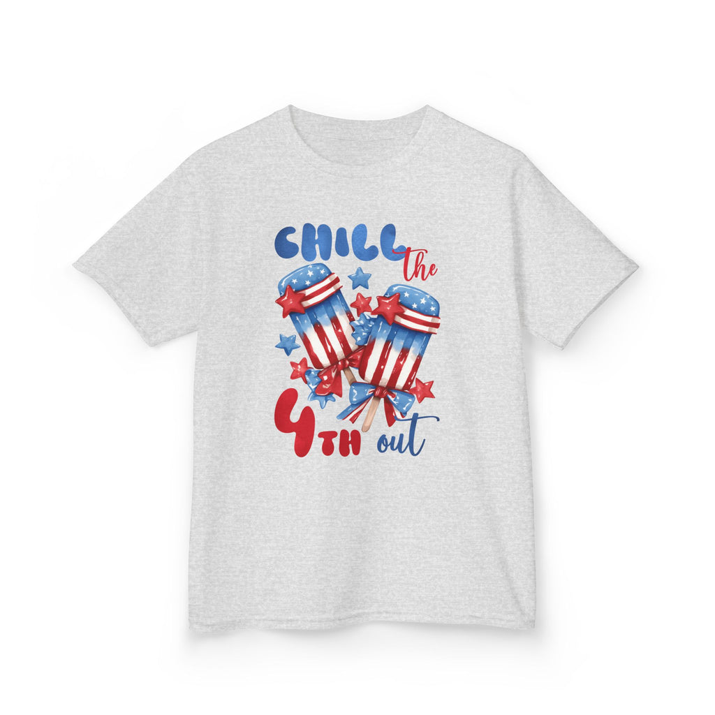 Kids Tee — "Chill the 4th Out" Patriotic Firecracker Fourth of July Shirt