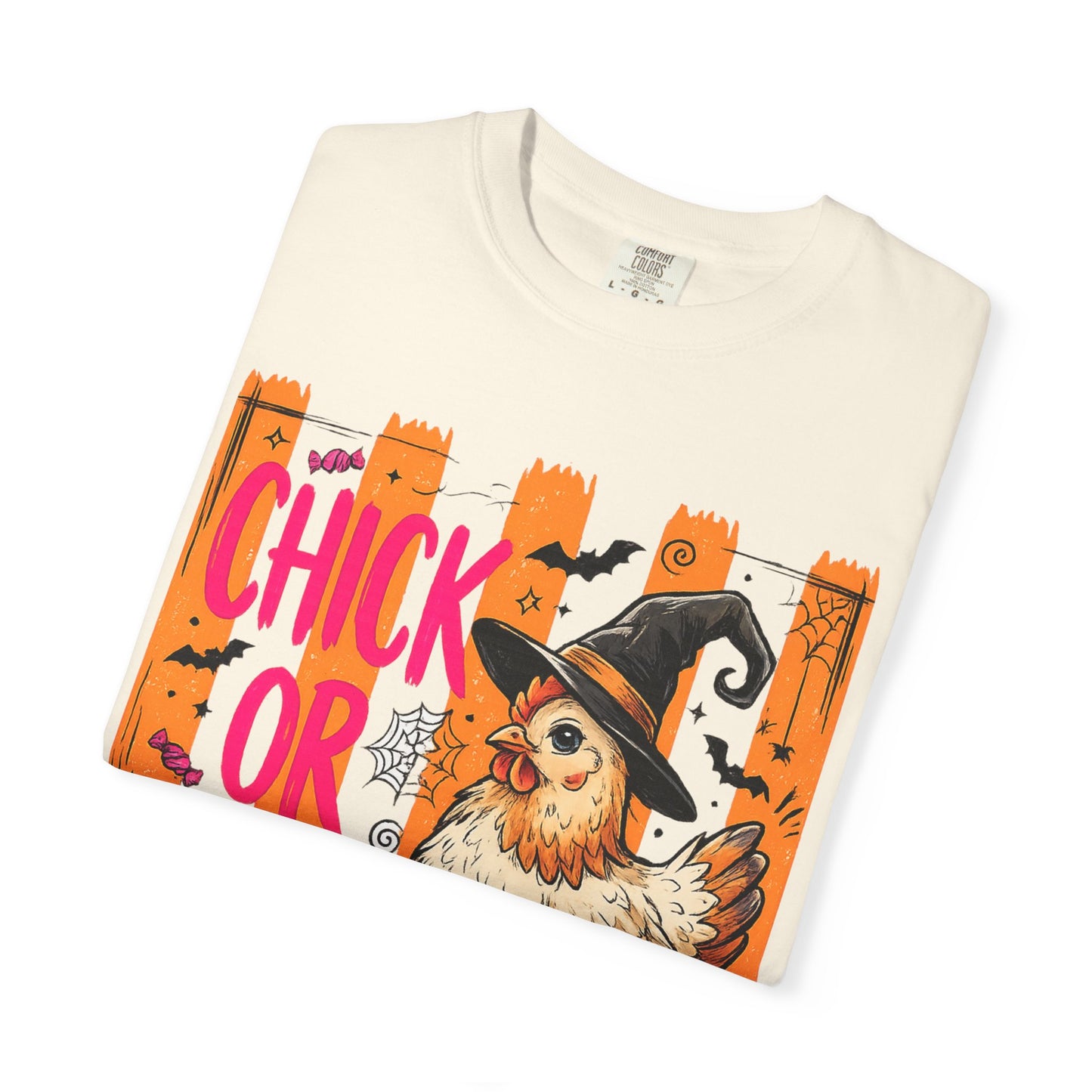 Halloween Chick T-Shirt – "Chick or Treat" Witch Chicken Pumpkin Tee