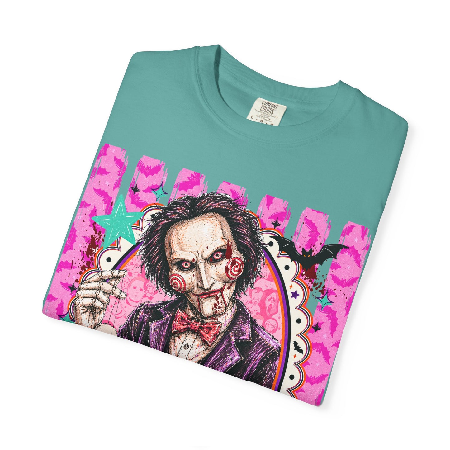 Horror Puppet Portrait T-Shirt — Creepy Ventriloquist Doll Art Tee