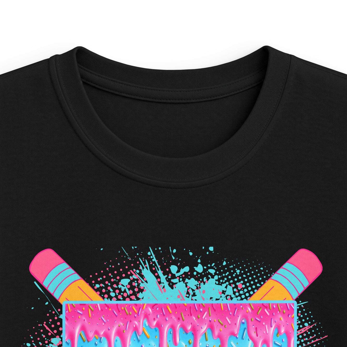 Second Grade Drip Kids T‑Shirt — Colorful Pencil Back‑to‑School Tee