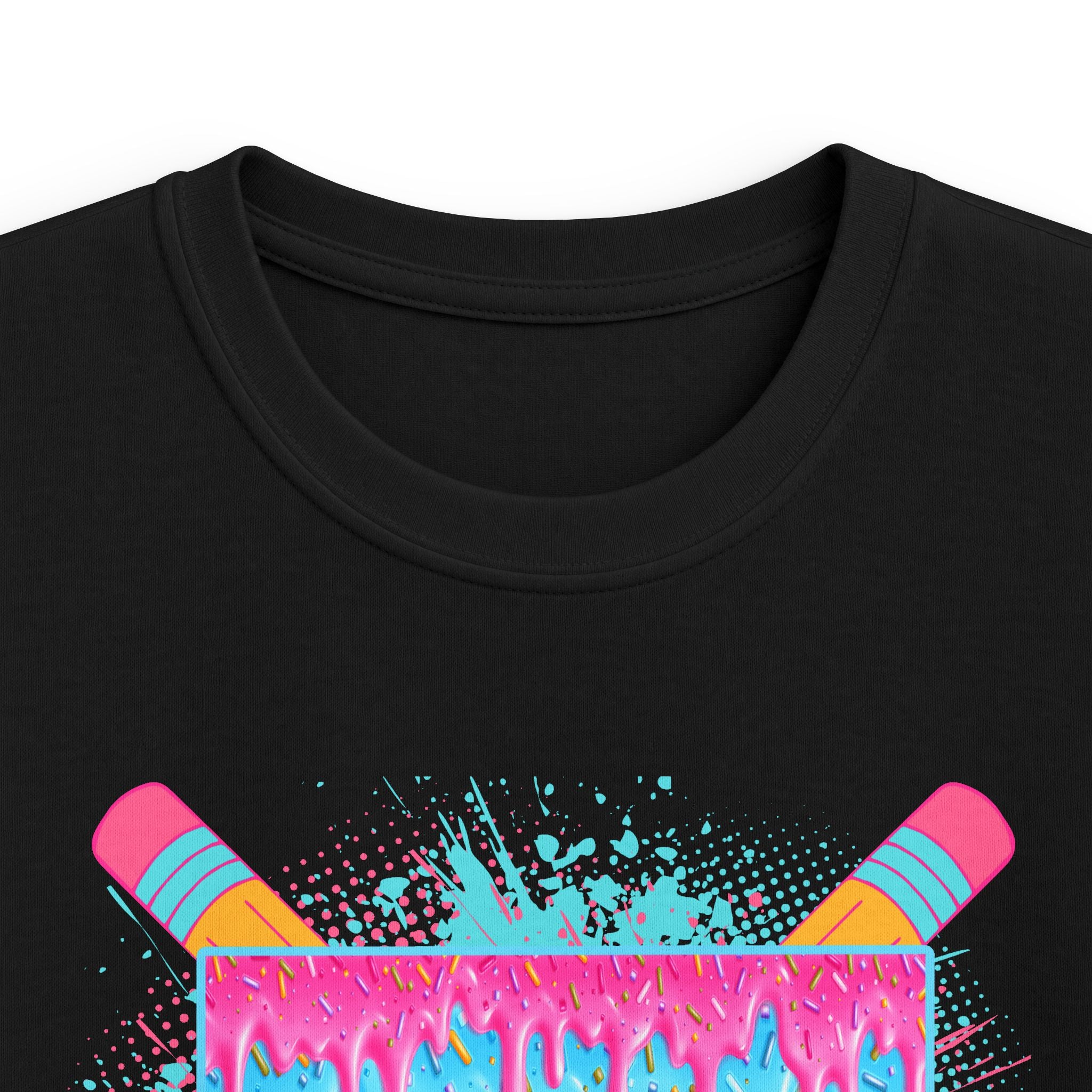 Second Grade Drip Kids T‑Shirt — Colorful Pencil Back‑to‑School Tee
