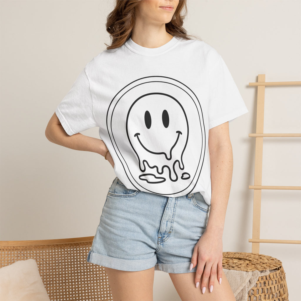 Smiley Melt T-Shirt — Dripping Smiley Graphic Tee