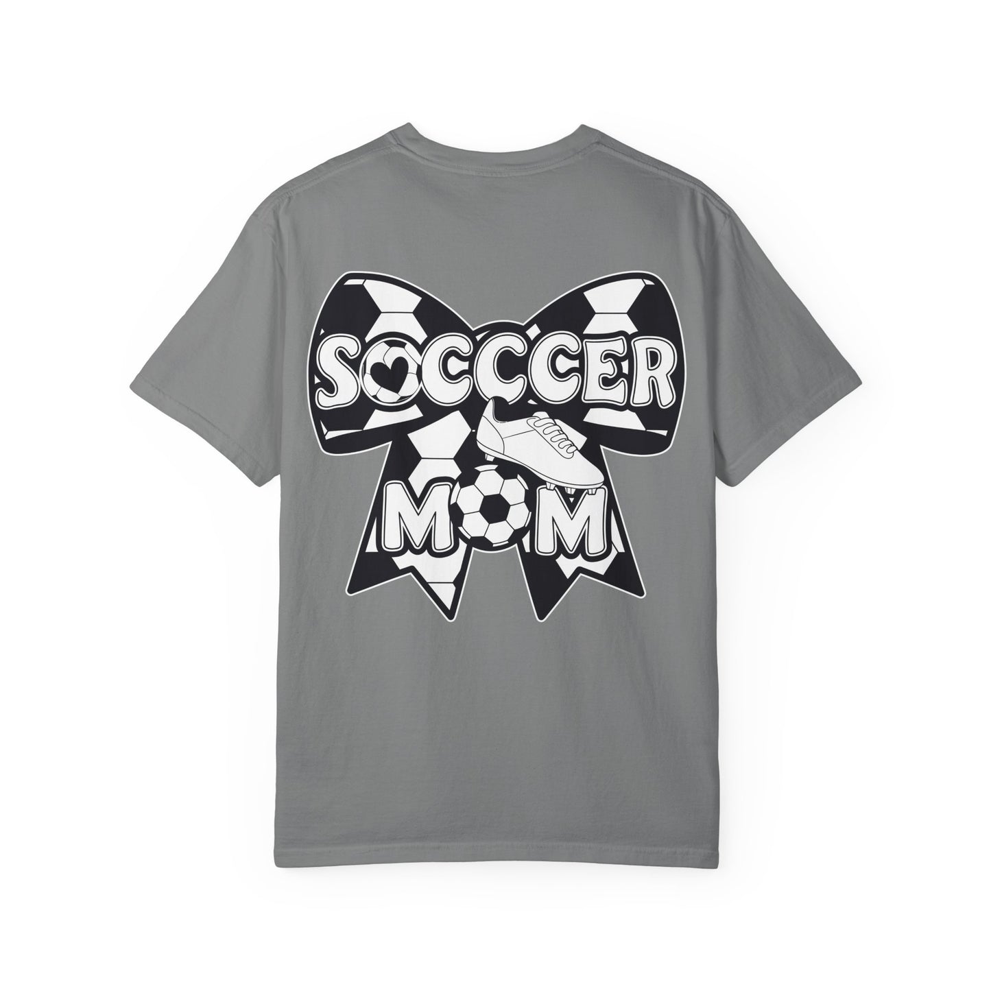 Soccer Mom T‑Shirt — "Loud Mom Club" Back Bow Graphic