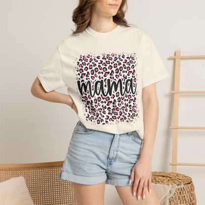 Pink Cheetah Mama Graphic T-Shirt