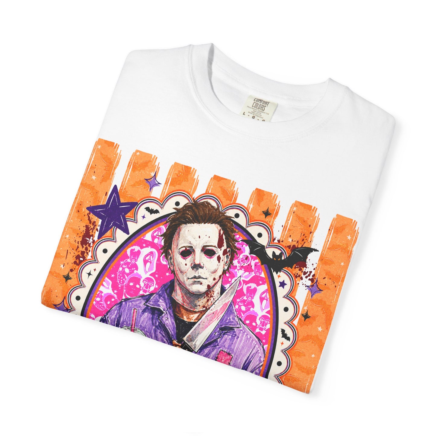Horror Portrait T-Shirt — Retro Masked Killer Graphic Tee