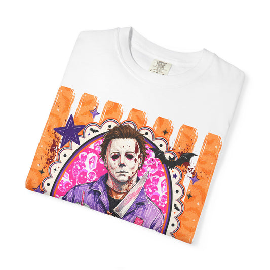 Horror Portrait T-Shirt — Retro Masked Killer Graphic Tee