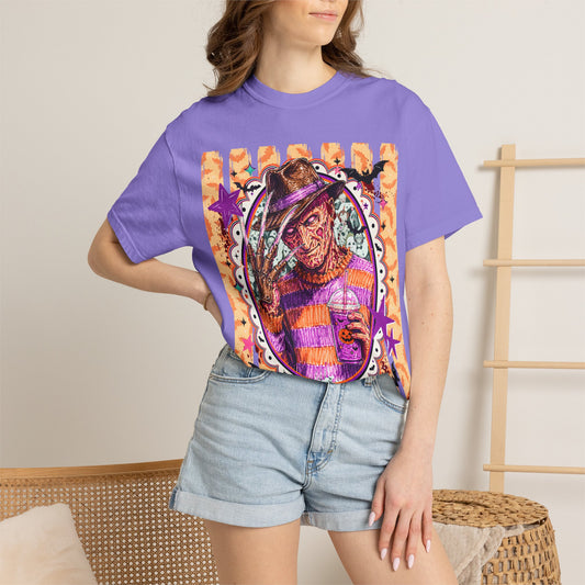 Freddy Krueger Halloween Graphic T‑Shirt — Retro Horror Portrait Tee