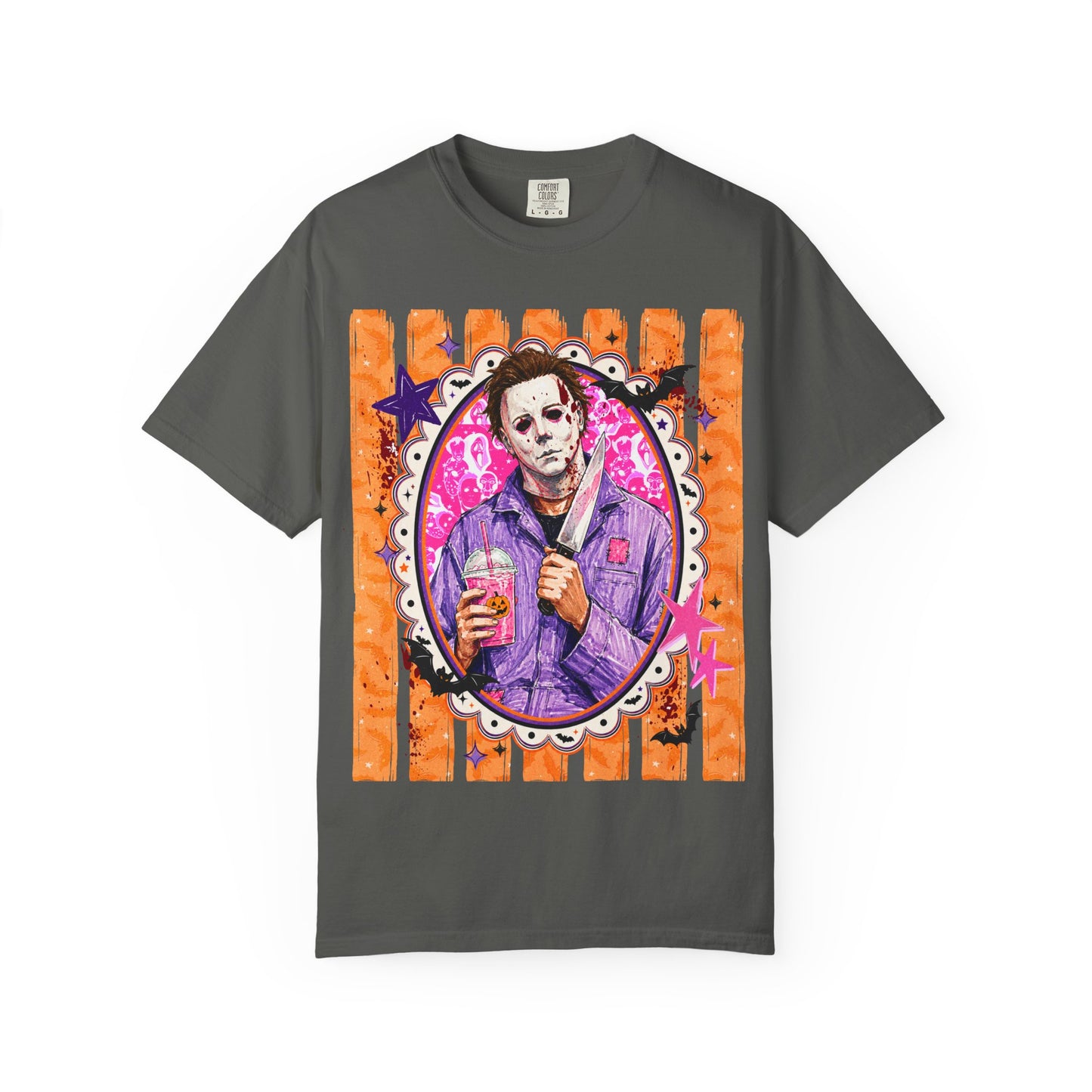 Horror Portrait T-Shirt — Retro Masked Killer Graphic Tee