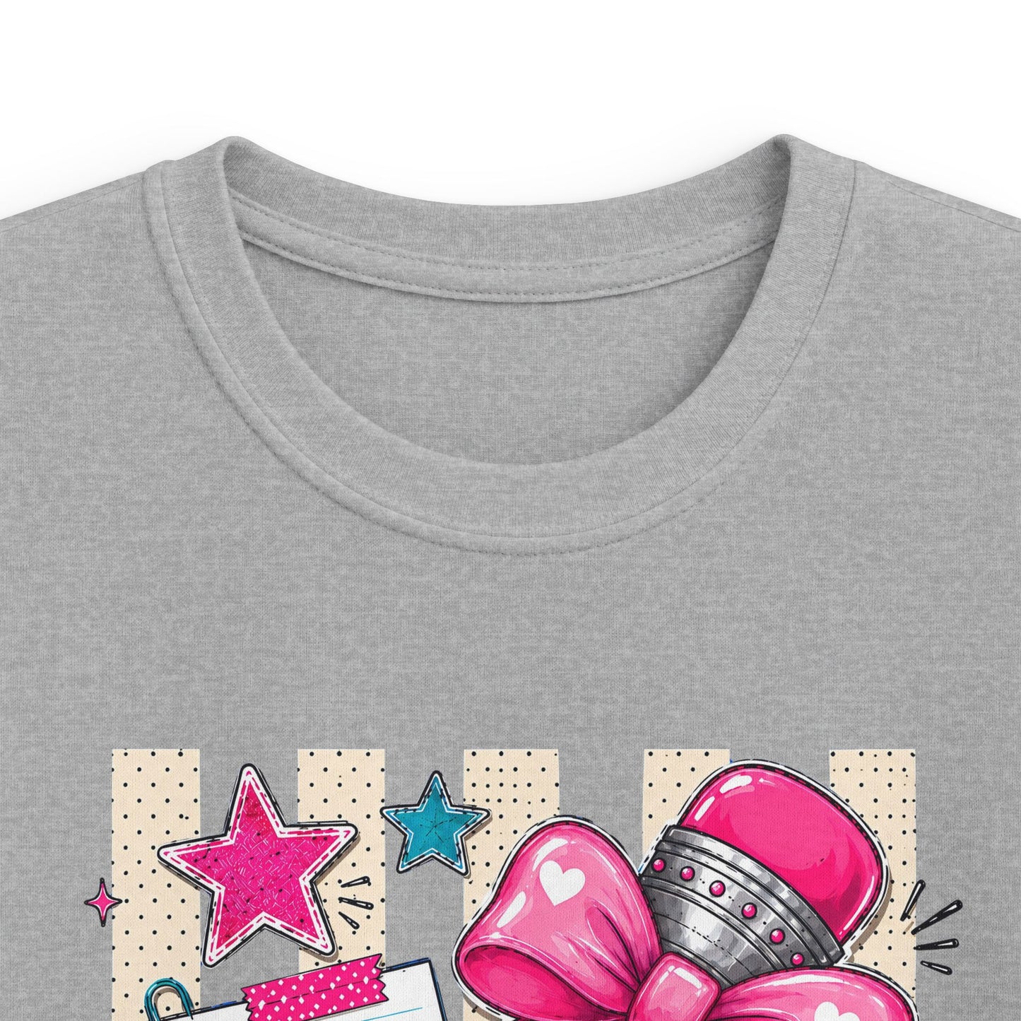 Fourth Grade Kids Tee — Cute Pink Bow & Pencil Back-to-School Shirt