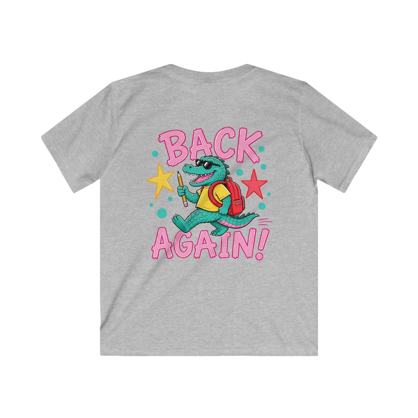 Kids Tee — "Guess Who's Back / Back Again" Crocodile School Return Shirt