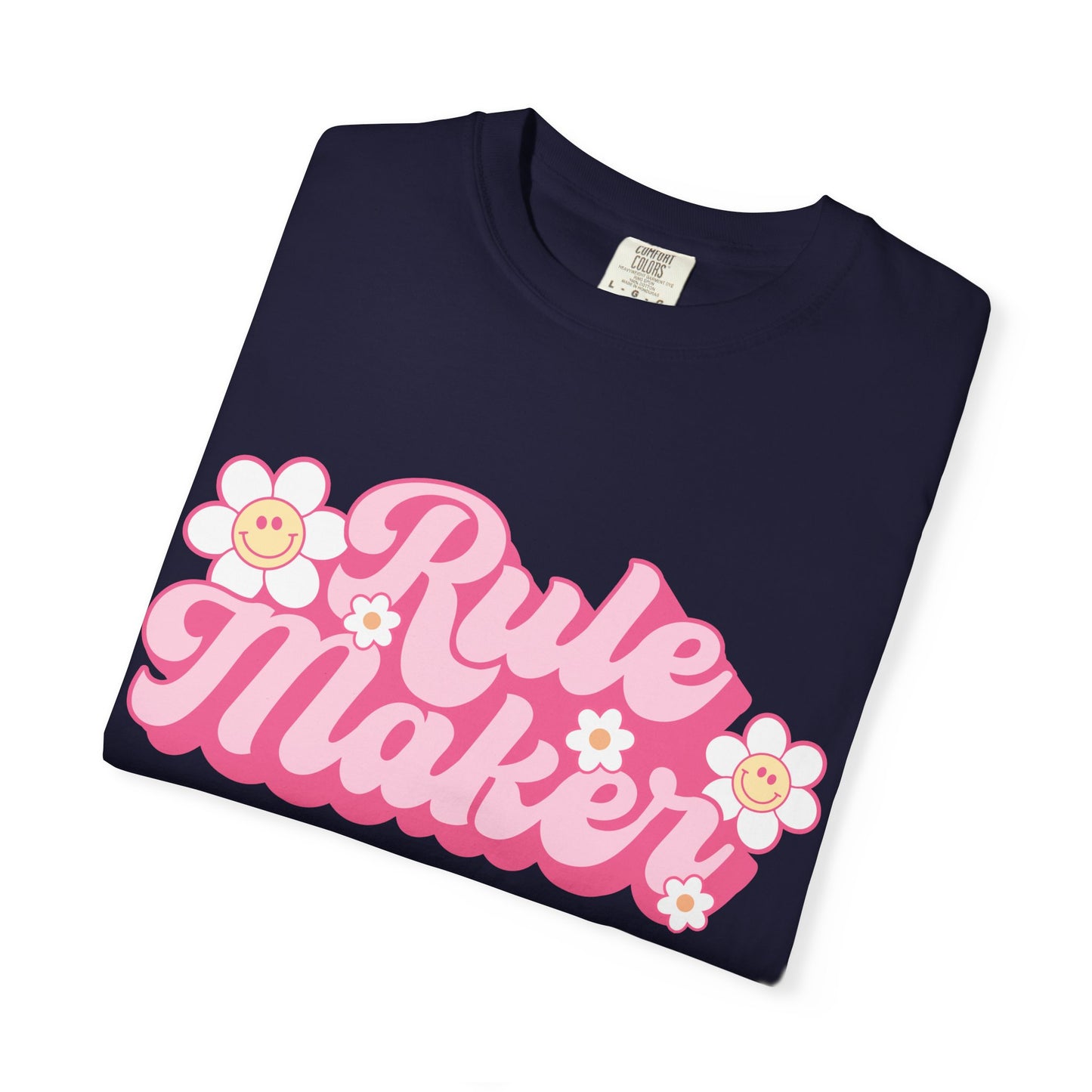 Rule Maker T-Shirt — Retro Floral Pink Graphic Tee
