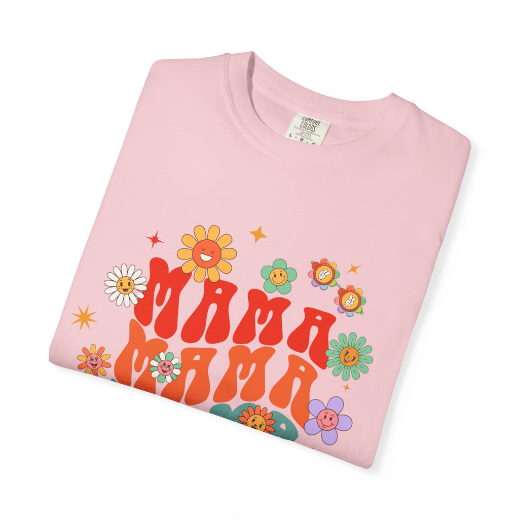 Mama Vibes Floral Retro T-Shirt — Vintage 70s Style Mother’s Day Tee