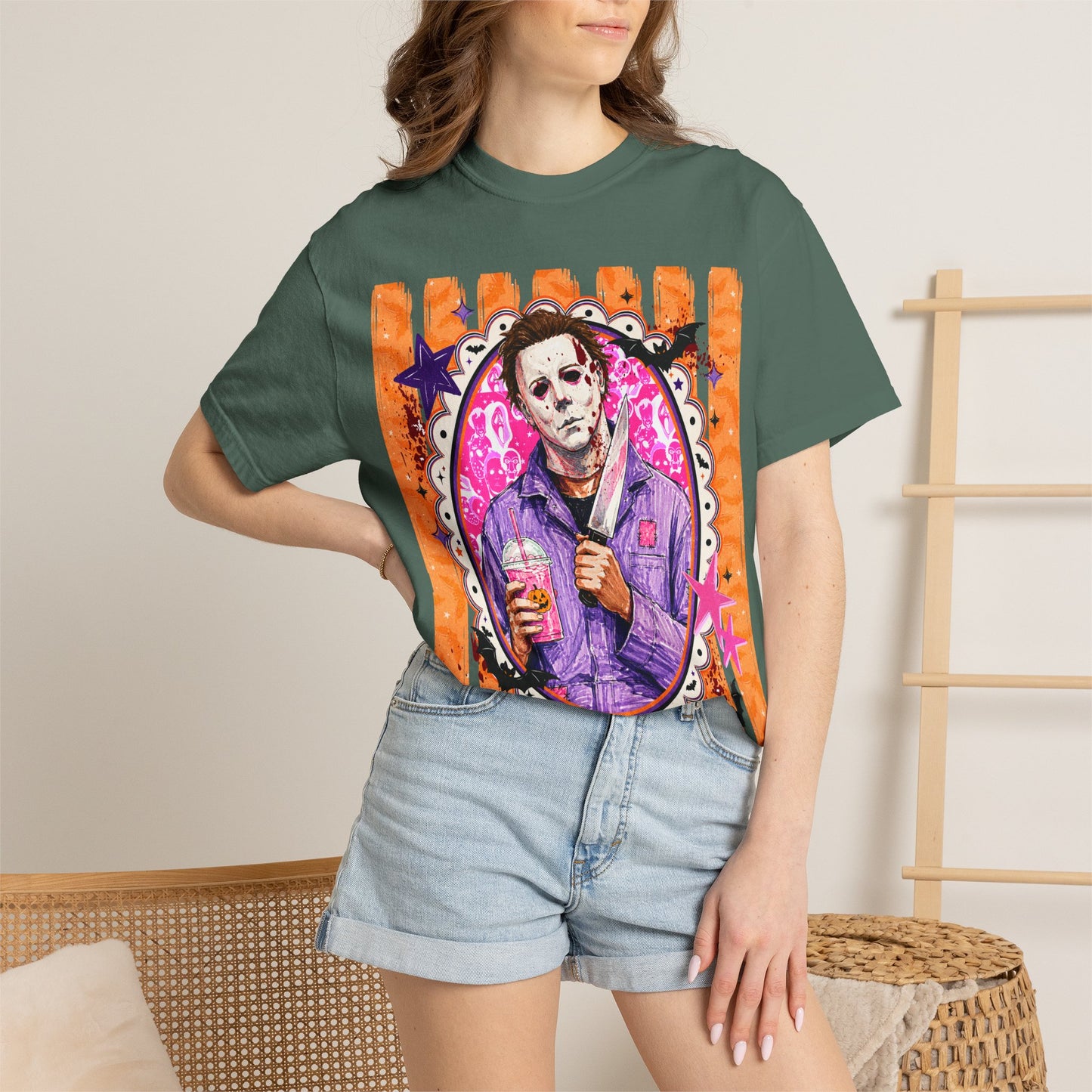 Horror Portrait T-Shirt — Retro Masked Killer Graphic Tee