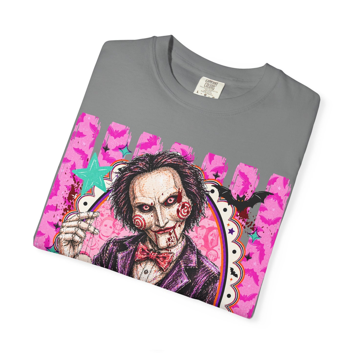 Horror Puppet Portrait T-Shirt — Creepy Ventriloquist Doll Art Tee