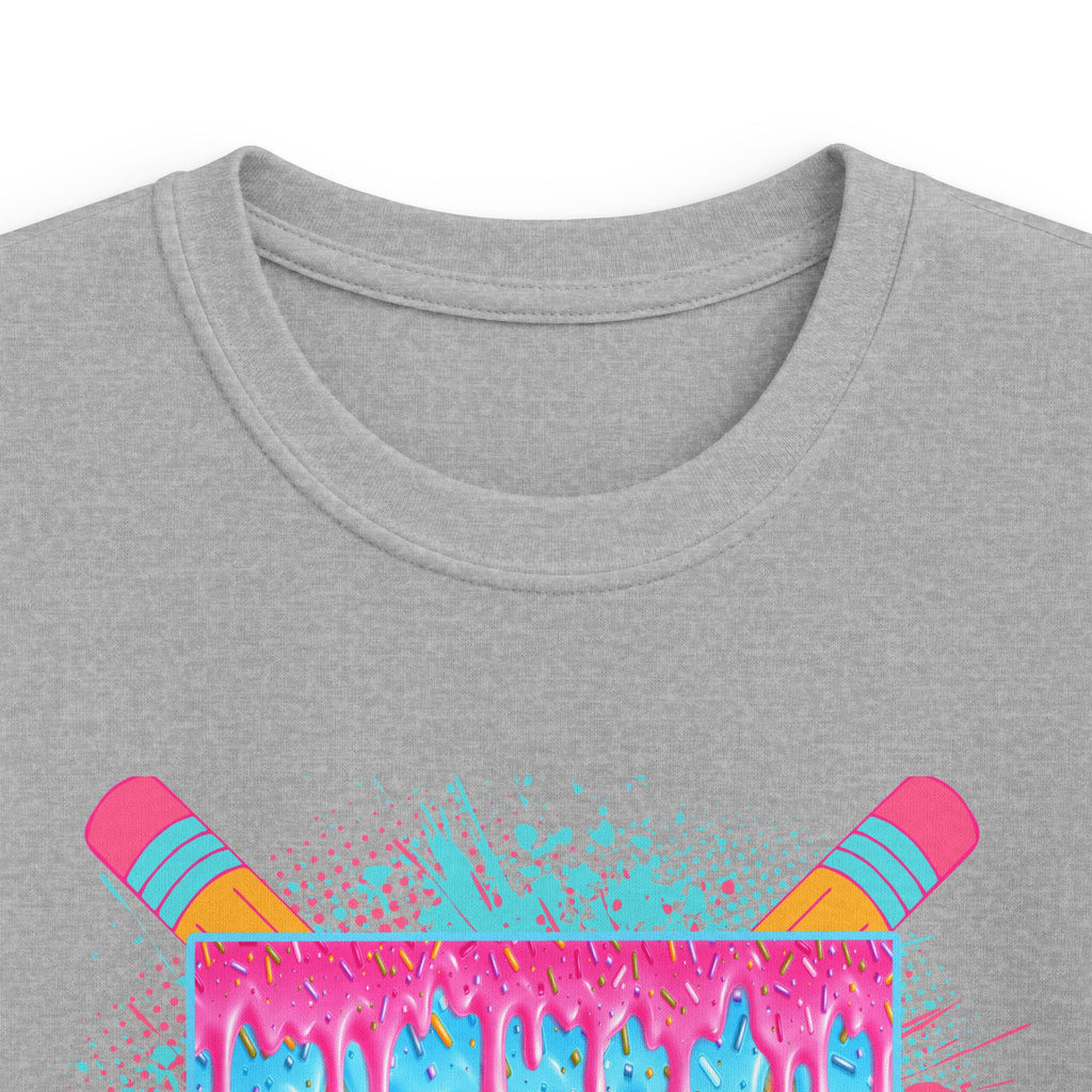 Kindergarten Crew Kids Tee — Colorful Pencil Drip Back-to-School Shirt