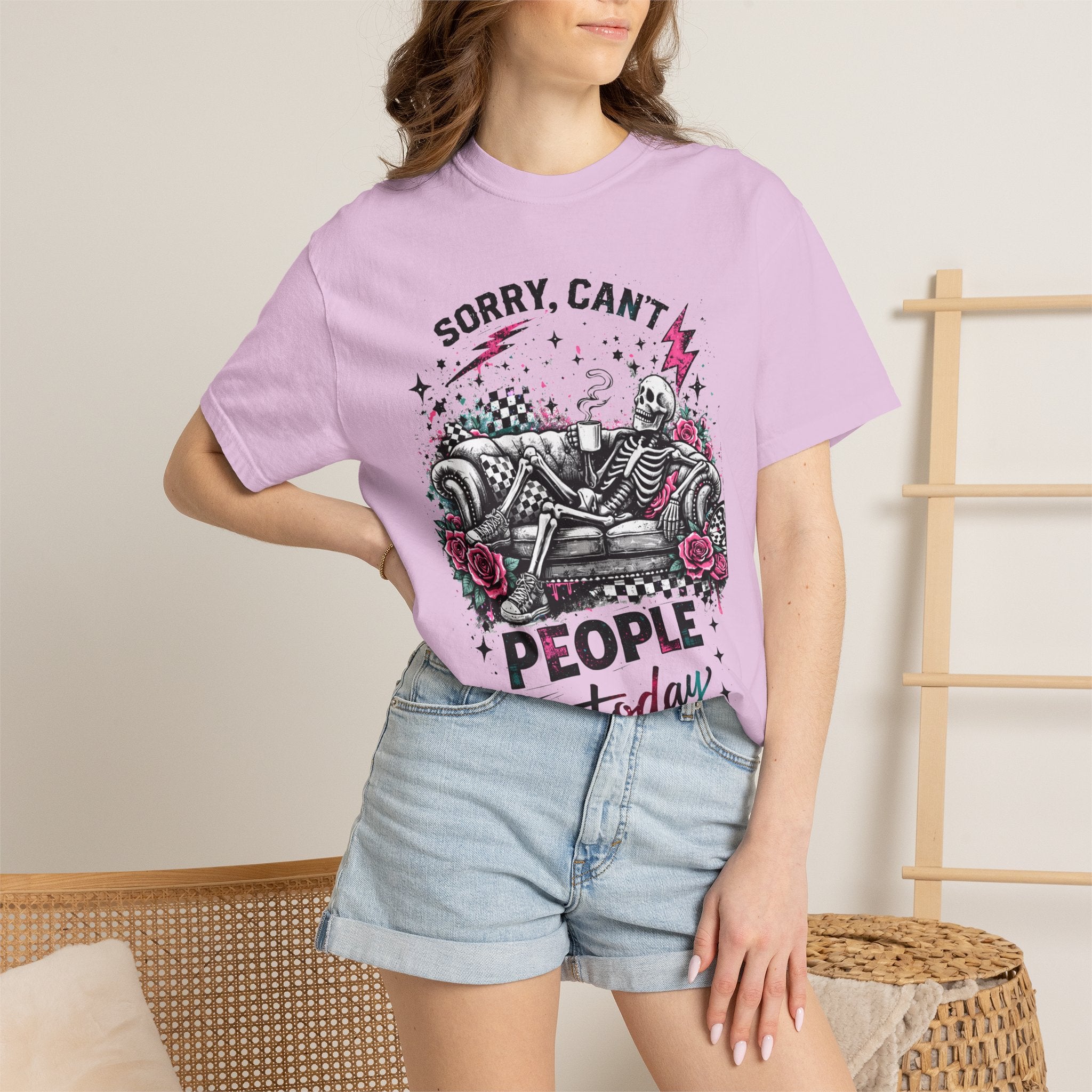 Sorry, Can’t People Today T-Shirt — Skeletal Lounge Graphic Tee