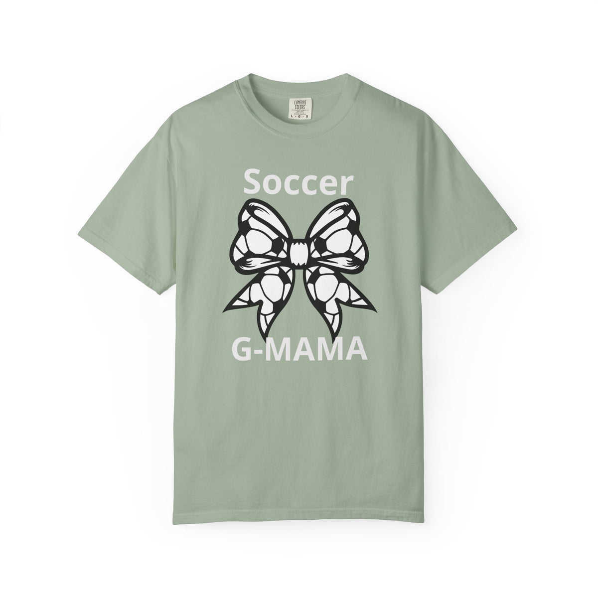 Butterfly Bow Graphic T-Shirt — 'Soccer Mama' Subtle Text