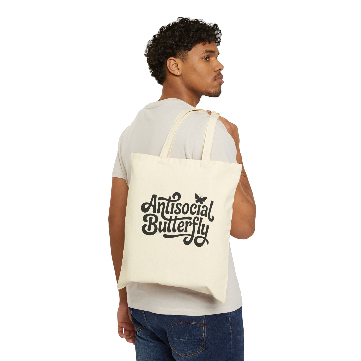 Cotton Tote — "Antisocial Butterfly" / "Home Is Where Them Fuckers Ain't" Canvas Bag