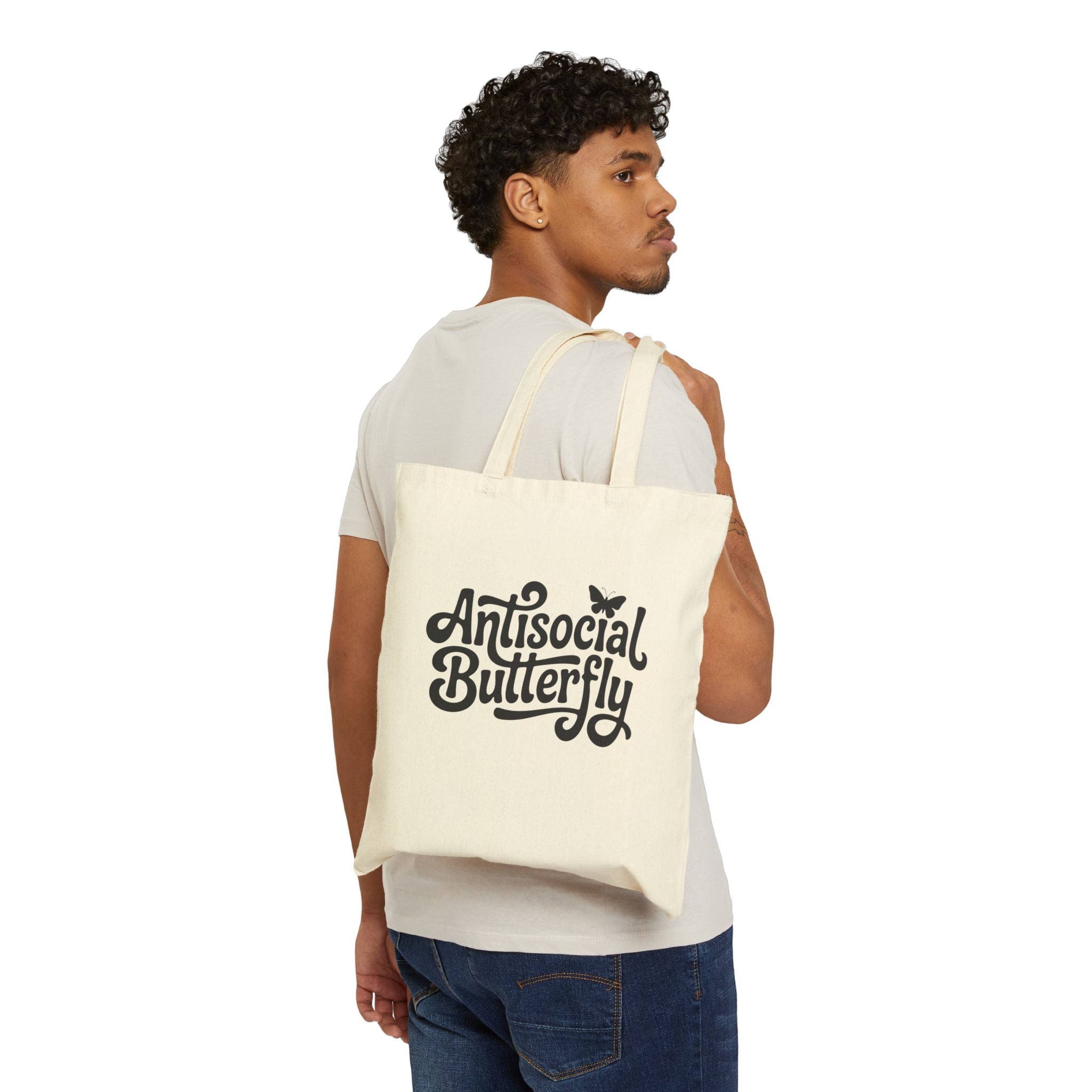 Cotton Tote — "Antisocial Butterfly" / "Home Is Where Them Fuckers Ain't" Canvas Bag