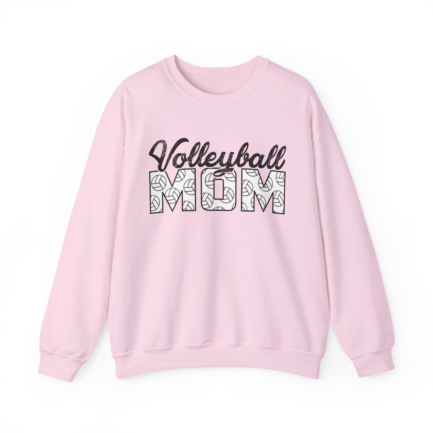 Volleyball Mom Crewneck Sweatshirt – Script & Pattern Sports Mom Pullover