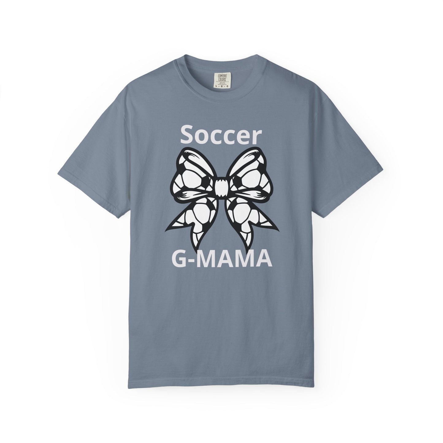 Butterfly Bow Graphic T-Shirt — 'Soccer Mama' Subtle Text